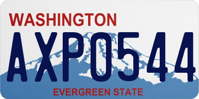 WA license plate AXP0544