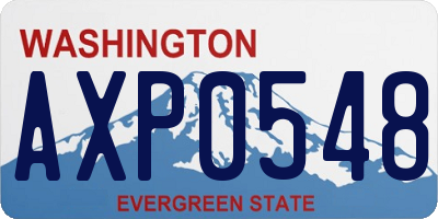 WA license plate AXP0548