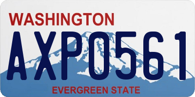 WA license plate AXP0561