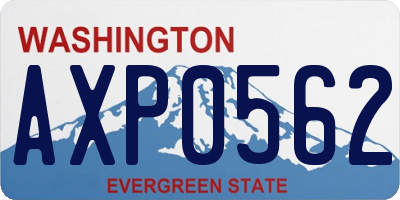 WA license plate AXP0562