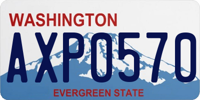 WA license plate AXP0570