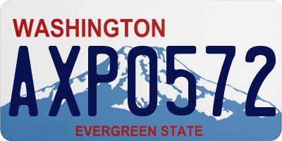 WA license plate AXP0572
