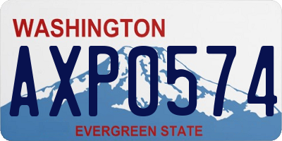 WA license plate AXP0574