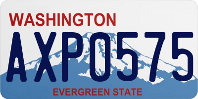 WA license plate AXP0575