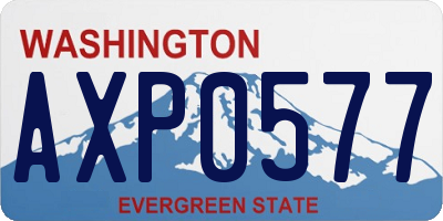 WA license plate AXP0577