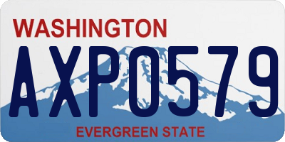 WA license plate AXP0579