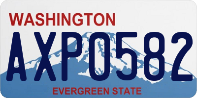 WA license plate AXP0582
