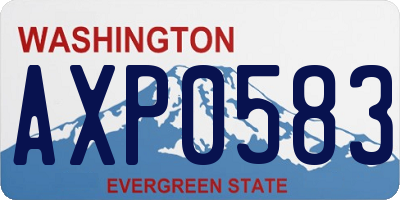 WA license plate AXP0583