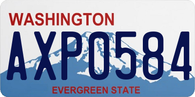 WA license plate AXP0584