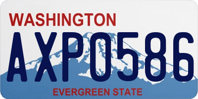 WA license plate AXP0586