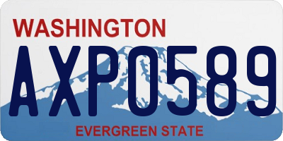 WA license plate AXP0589