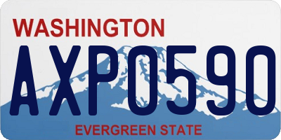 WA license plate AXP0590