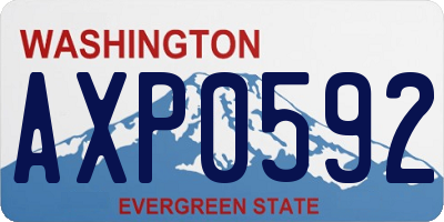 WA license plate AXP0592