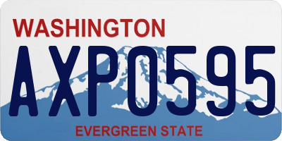 WA license plate AXP0595