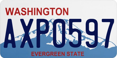 WA license plate AXP0597