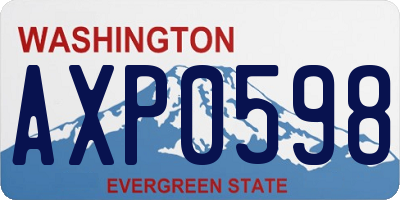WA license plate AXP0598