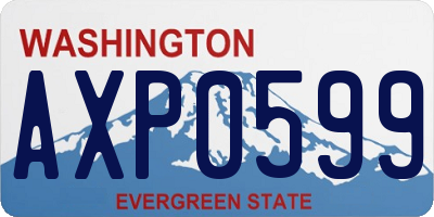 WA license plate AXP0599