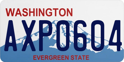 WA license plate AXP0604
