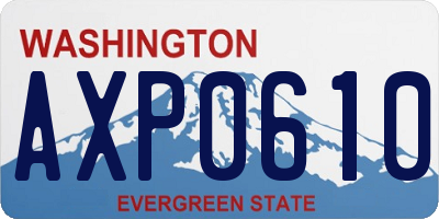 WA license plate AXP0610