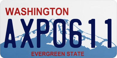 WA license plate AXP0611