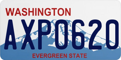 WA license plate AXP0620