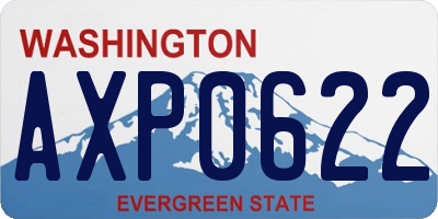 WA license plate AXP0622