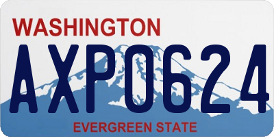 WA license plate AXP0624