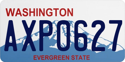 WA license plate AXP0627