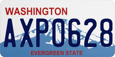 WA license plate AXP0628