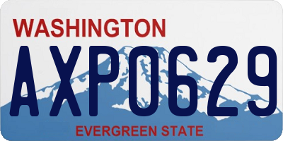 WA license plate AXP0629