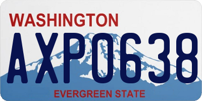 WA license plate AXP0638