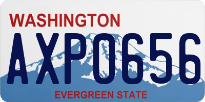 WA license plate AXP0656