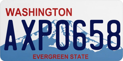 WA license plate AXP0658