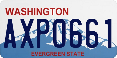 WA license plate AXP0661