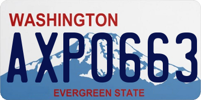 WA license plate AXP0663