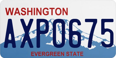 WA license plate AXP0675