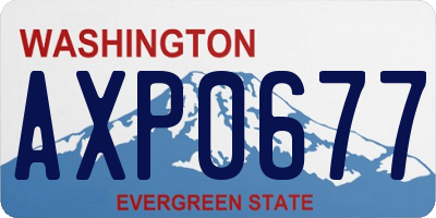 WA license plate AXP0677