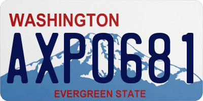 WA license plate AXP0681