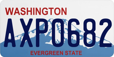 WA license plate AXP0682