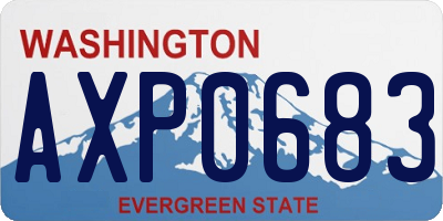 WA license plate AXP0683