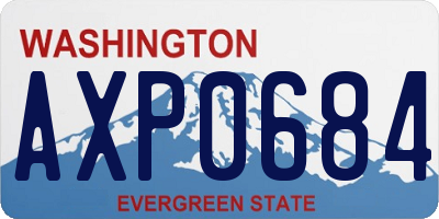 WA license plate AXP0684