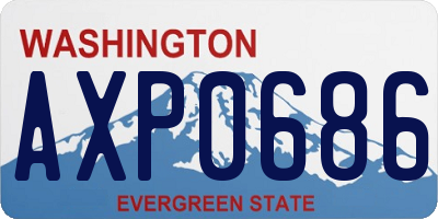 WA license plate AXP0686