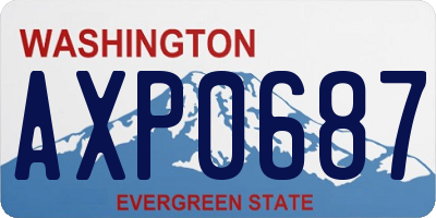 WA license plate AXP0687