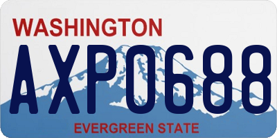 WA license plate AXP0688