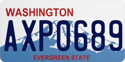 WA license plate AXP0689