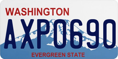 WA license plate AXP0690