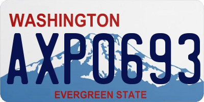 WA license plate AXP0693