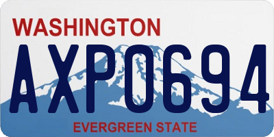 WA license plate AXP0694