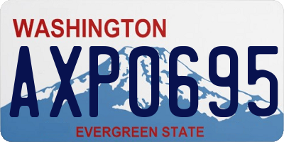 WA license plate AXP0695