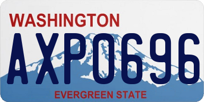 WA license plate AXP0696